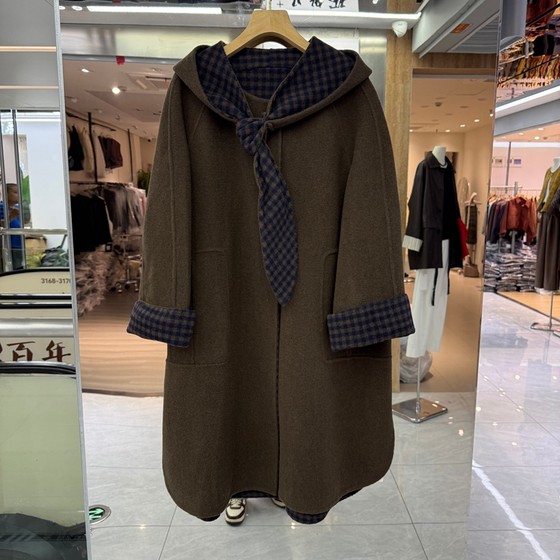 European Station 2025 autumn and winter new cashmere double-sided cashmere coat jacket mid-length AB face plaid removal hat
European Station 2025 autumn and winter new cashmere double-sided cashmere coat jacket mid-length AB face plaid removal hat