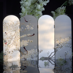 Funlife French Chinese style magpie screen on branches Funlife French Chinese style magpie screen on branches