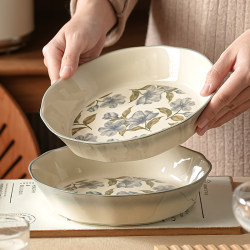 Ceramic Plate Household Set, 2025 New Model, High-End and Beautiful, Dessert Breakfast Flat Plate, Deep Soup Plate Ceramic Plate Household Set, 2025 New Model, High-End and Beautiful, Dessert Breakfast Flat Plate, Deep Soup Plate