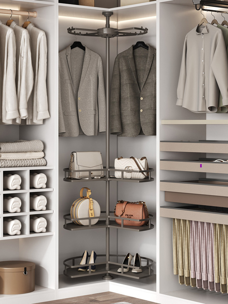 Perchero Giratorio Polydream Organizador de Armario Esquinero de