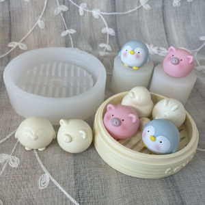 Three-dimensional rabbit pig duck penguin steamer silicone mold handmade DIY plaster aromatherapy bowl cake mousse mold 
Three-dimensional rabbit pig duck penguin steamer silicone mold handmade DIY plaster aromatherapy bowl cake mousse mold