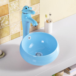 Mulan's Kindergarten Washbasin Children's Colorful Small Size Bathroom Cartoon Washbasin Ceramic Countertop Basin Mulan's Kindergarten Washbasin Children's Colorful Small Size Bathroom Cartoon Washbasin Ceramic Countertop Basin