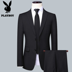 Playboy Men's Suit Business Formal Wear Small Suit Wedding Groom Spring and Autumn Slim Fit Jacket Playboy Men's Suit Business Formal Wear Small Suit Wedding Groom Spring and Autumn Slim Fit Jacket