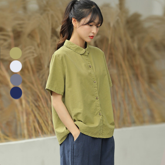 Time and clothing L Jiji Literature Fan Women's Pukie Short -sleeved Shirt Loose Shirts T -shirts T -shirts Bargaining Summer Cotton
Time and clothing L Jiji Literature Fan Women's Pukie Short -sleeved Shirt Loose Shirts T -shirts T -shirts Bargaining Summer Cotton
