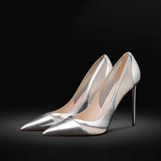 Size 32-45 2024 Spring New Spliced Mesh Silver High Heels Women's Pointed Toe Light Temperature Thin Heels Single Shoes
Size 32-45 2024 Spring New Spliced Mesh Silver High Heels Women's Pointed Toe Light Temperature Thin Heels Single Shoes