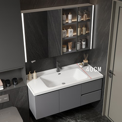 40-Inch Deep Small Apartment Ceramic Integrated Basin Bathroom Cabinet Combination Washbasin Cabinet Washstand 40-Inch Deep Small Apartment Ceramic Integrated Basin Bathroom Cabinet Combination Washbasin Cabinet Washstand