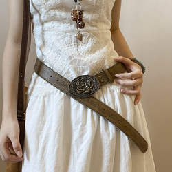 American Retro Ethnic Style Belt for Women Y2K Versatile Fashionable Hot Girl Style Belt for Skirts and Jeans Accessories Trendy American Retro Ethnic Style Belt for Women Y2K Versatile Fashionable Hot Girl Style Belt for Skirts and Jeans Accessories Trendy