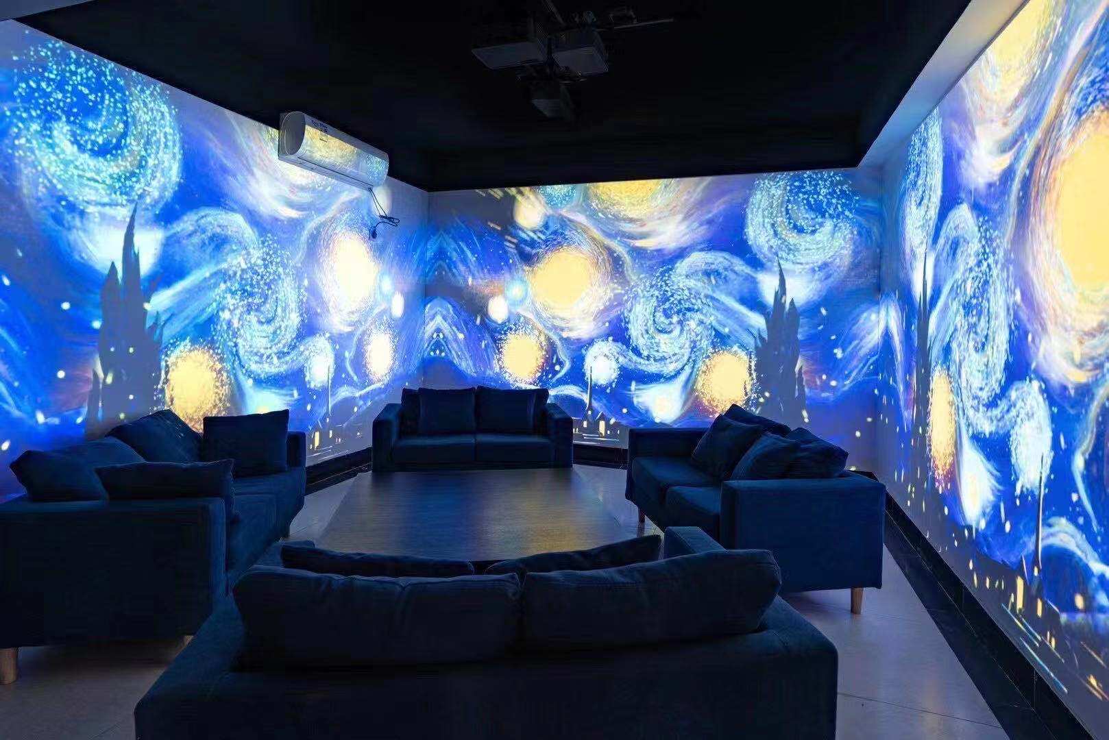 홀로그램 레스토랑 돔 트랙 극장 소프트웨어 맞춤형 실내 및 실외 대화형 지상 투영 3D 몰입형 5D 대화형-