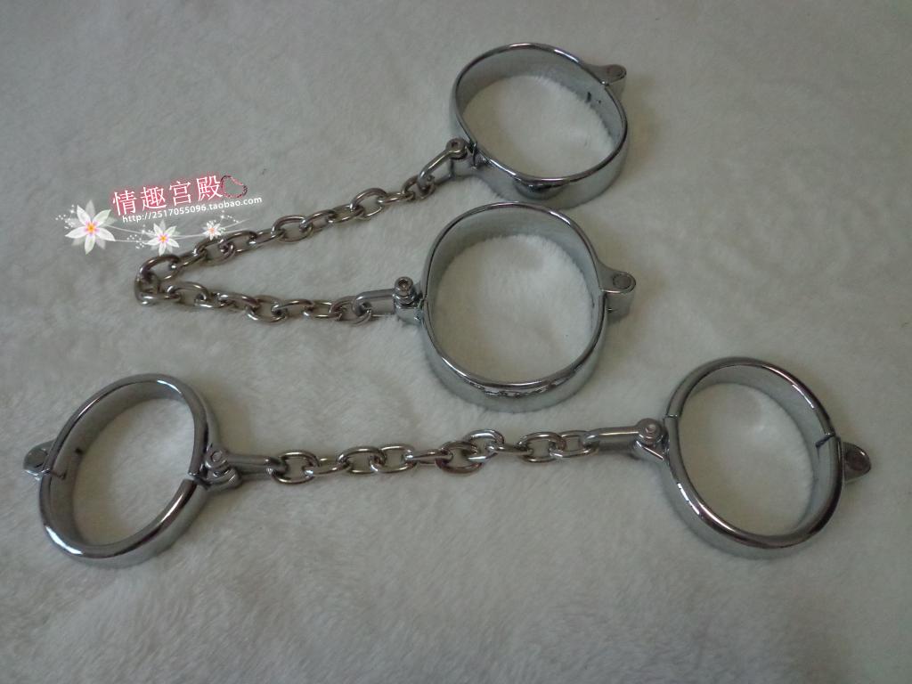 22元】另类情趣用品/sm精致金属不锈钢手铐/捆绑束缚/正品合金脚铐