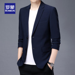 Romon Business Suit Men's Business Jacket Men's Casual Formal Wear Professional Wedding Groom Best Man Small Suit Romon Business Suit Men's Business Jacket Men's Casual Formal Wear Professional Wedding Groom Best Man Small Suit