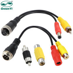 Aviation Head to Lotus Head/Multi-Cable Plug Adapter Converter for Car Camera Monitor Aviation Head to Lotus Head/Multi-Cable Plug Adapter Converter for Car Camera Monitor