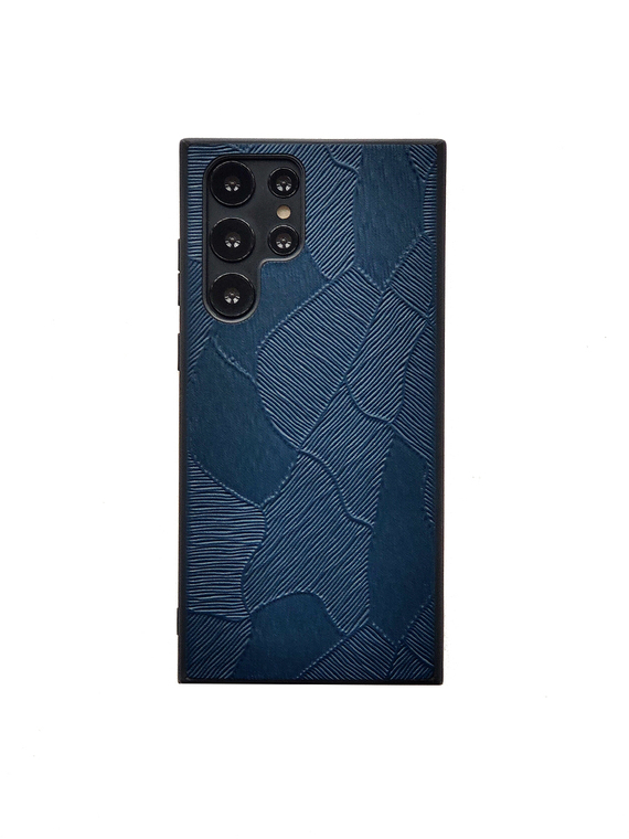 Embossed Pattern Genuine Leather S24, S24 Plus, S24 Ultra Samsung Phone Case