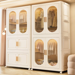 Thickened Storage Cabinet for Home Bedroom Baby Wardrobe with Wheels, Multi-Layer Foldable Clothing and Toy Storage Cabinet Thickened Storage Cabinet for Home Bedroom Baby Wardrobe with Wheels, Multi-Layer Foldable Clothing and Toy Storage Cabinet