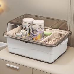 Baby Bottle Storage Box, Transparent Dust-Proof Storage Rack, Baby Tableware Storage Box, Baby-Specific Bottle Draining Rack Baby Bottle Storage Box, Transparent Dust-Proof Storage Rack, Baby Tableware Storage Box, Baby-Specific Bottle Draining Rack