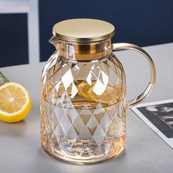 High-Temperature Resistant Glass Water Kettle and Cup Set, Amber, for Home Use in the Living Room, Heat-Resistant Cold Water Kettle, Drinking Water and Tea Cups High-Temperature Resistant Glass Water Kettle and Cup Set, Amber, for Home Use in the Living Room, Heat-Resistant Cold Water Kettle, Drinking Water and Tea Cups