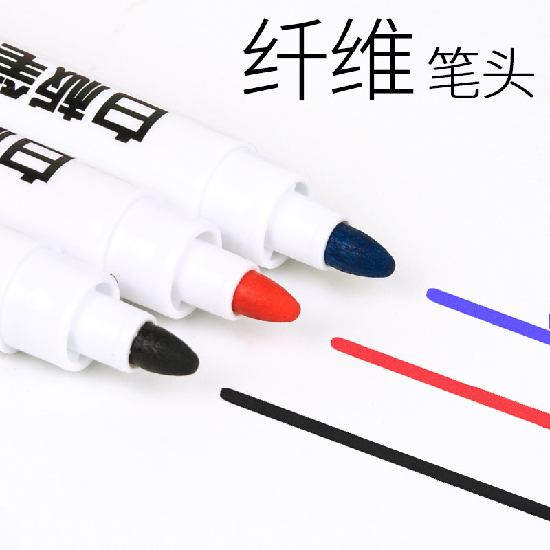 TINYUXUAN 화이트보드 펜 100개, 무독성, 지우기 쉬움, 교사용 마커, ??지울 수 있는 검은색 드로잉 펜, 작은 빨간색과 파란색 사무용품 낙서 펜 도매-