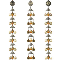 Pure Copper Wind Chime Hanging Ornament, Home Protection, Bagua Qilin Hanging Ornament, Door Decoration, Feng Shui Wind Chime, 5 Layers 15 Bells, 6 Layers 18 Bells Pure Copper Wind Chime Hanging Ornament, Home Protection, Bagua Qilin Hanging Ornament, Door Decoration, Feng Shui Wind Chime, 5 Layers 15 Bells, 6 Layers 18 Bells