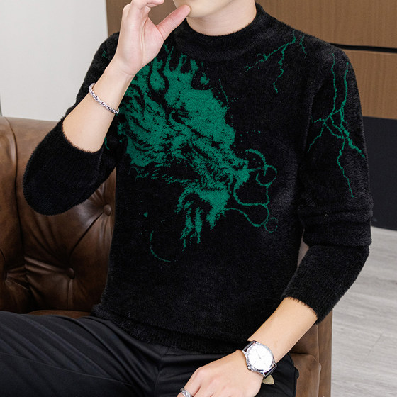 Autumn and winter European-made Feilong imitation mink velvet knitted sweater for men's fashion brand inner sweater keeps warm and pill-protected thick clothes
Autumn and winter European-made Feilong imitation mink velvet knitted sweater for men's fashion brand inner sweater keeps warm and pill-protected thick clothes