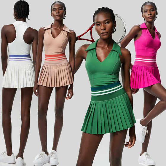 Tennis sports suit, women's tennis skirt, quick-drying clothes, yoga running fitness vest top, short skirt, badminton suit
Tennis sports suit, women's tennis skirt, quick-drying clothes, yoga running fitness vest top, short skirt, badminton suit
