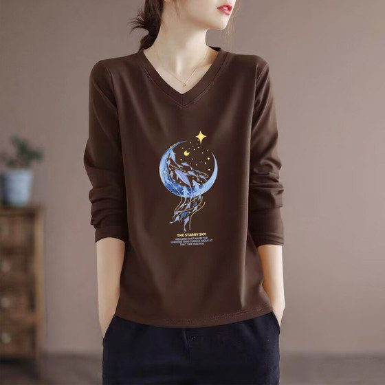 Clearance and pick up the bargain~ The counter withdraws the big brand women's pure cotton large-size T-shirts with autumn temperament and versatile long-sleeved age reduction top
Clearance and pick up the bargain~ The counter withdraws the big brand women's pure cotton large-size T-shirts with autumn temperament and versatile long-sleeved age reduction top
