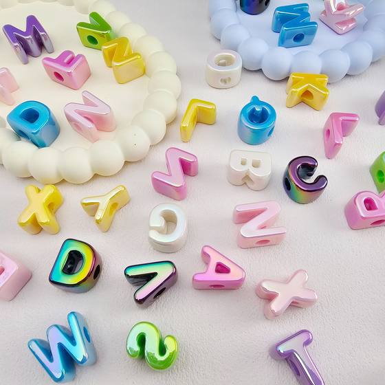 Colorful English letters three-dimensional large hole beads DIY celebrity support letters handmade beads mobile chain jewelry accessories
Colorful English letters three-dimensional large hole beads DIY celebrity support letters handmade beads mobile chain jewelry accessories