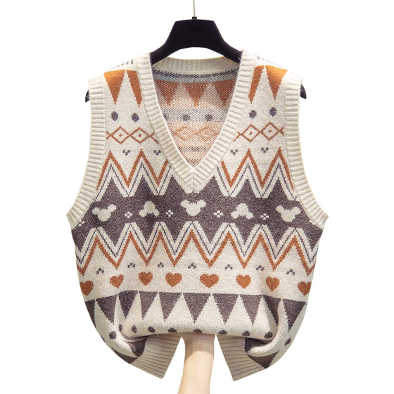V-neck knitted vest vest vest for women 2025 autumn and winter new loose horse clips for outer tops and sweaters vests trendy
V-neck knitted vest vest vest for women 2025 autumn and winter new loose horse clips for outer tops and sweaters vests trendy