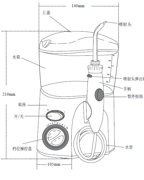 洗牙器 冲牙器 家用 电动牙刷 冲牙机 洁牙器 水牙线超飞利浦洁碧