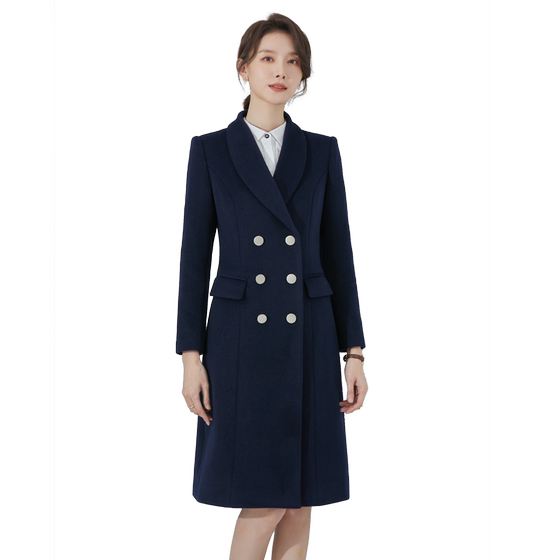 Shiluya's high -end professional double -breasted suits suits, a middle -length front desk work clothes wool coat female winter
Shiluya's high -end professional double -breasted suits suits, a middle -length front desk work clothes wool coat female winter