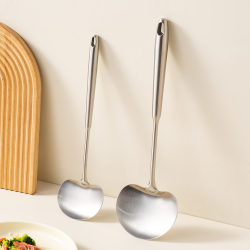 Onlycook All 304 Stainless Steel Mushroom Spatula for Home Kitchen Cooking, Special Apple Spatula for Stir-Frying, Iron Pot Spoon Onlycook All 304 Stainless Steel Mushroom Spatula for Home Kitchen Cooking, Special Apple Spatula for Stir-Frying, Iron Pot Spoon