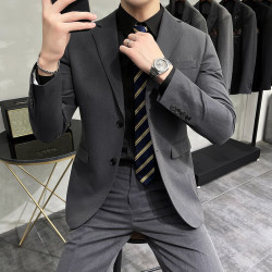 Suit Suit for Men, Korean Style, Slim Fit, British Style, Business Professional Formal Wear, Casual Small Suit, Groom's Wedding Dress Suit Suit for Men, Korean Style, Slim Fit, British Style, Business Professional Formal Wear, Casual Small Suit, Groom's Wedding Dress