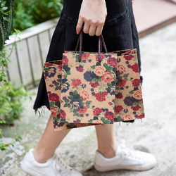 Artistic Multi-Specification Gift Bags, Vintage Rose Flower Kraft Paper Bags, Four-Season Clothing Tote Shopping Bags, Large, Medium, and Small Sizes Artistic Multi-Specification Gift Bags, Vintage Rose Flower Kraft Paper Bags, Four-Season Clothing Tote Shopping Bags, Large, Medium, and Small Sizes