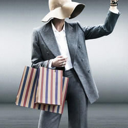Fashionable and Simple Stripesd Satchel Kraft Paper Bag for Men and Women, Clothing, Shoes, Facial Mask, Makeup, Skin Care Products, Gift Packaging Bag Fashionable and Simple Stripesd Satchel Kraft Paper Bag for Men and Women, Clothing, Shoes, Facial Mask, Makeup, Skin Care Products, Gift Packaging Bag