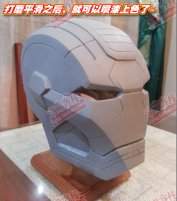 diy金属质感电影钢铁侠头盔甲1:1可穿戴3d纸模型cosplay iron man