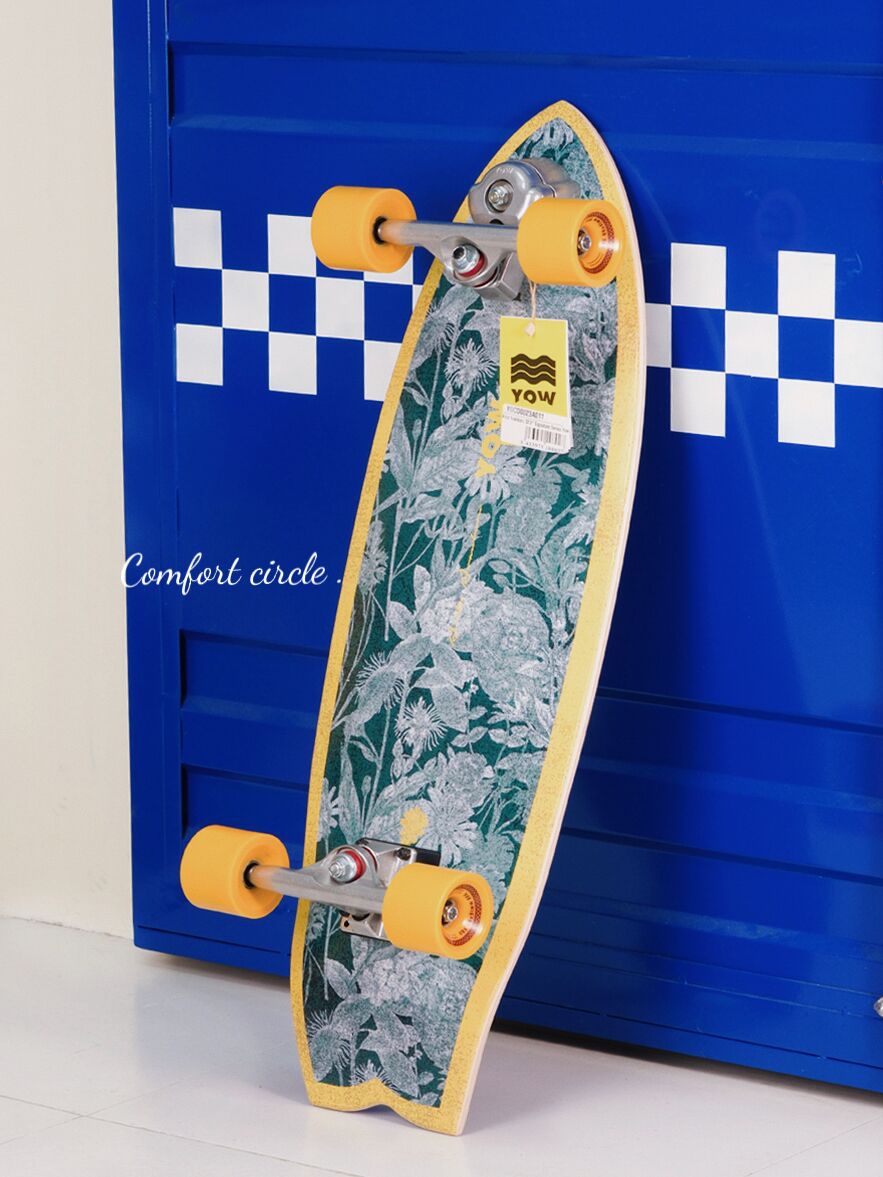 YOW ストライプデザイン スケートボード ロンスケ YOROI SKATEBOARD RISING 36PW-WB ヨロイスケート