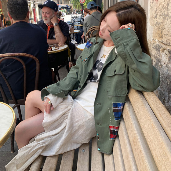 Avocadong Heavy Industry Customized Multi-color Bead Splicing Conventional Loose Green Jacket Women's Early Autumn Casual Top
Avocadong Heavy Industry Customized Multi-color Bead Splicing Conventional Loose Green Jacket Women's Early Autumn Casual Top