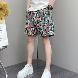 Men's printed ethnic style shorts thin summer style Men's printed ethnic style shorts thin summer style