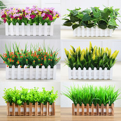 Simulated Silk Flowers, Plastic Flower Arrangements, Wooden Fences, Fake Flower Art Sets, Living Room Interior Decoration, Green Plant Potted Ornaments Simulated Silk Flowers, Plastic Flower Arrangements, Wooden Fences, Fake Flower Art Sets, Living Room Interior Decoration, Green Plant Potted Ornaments
