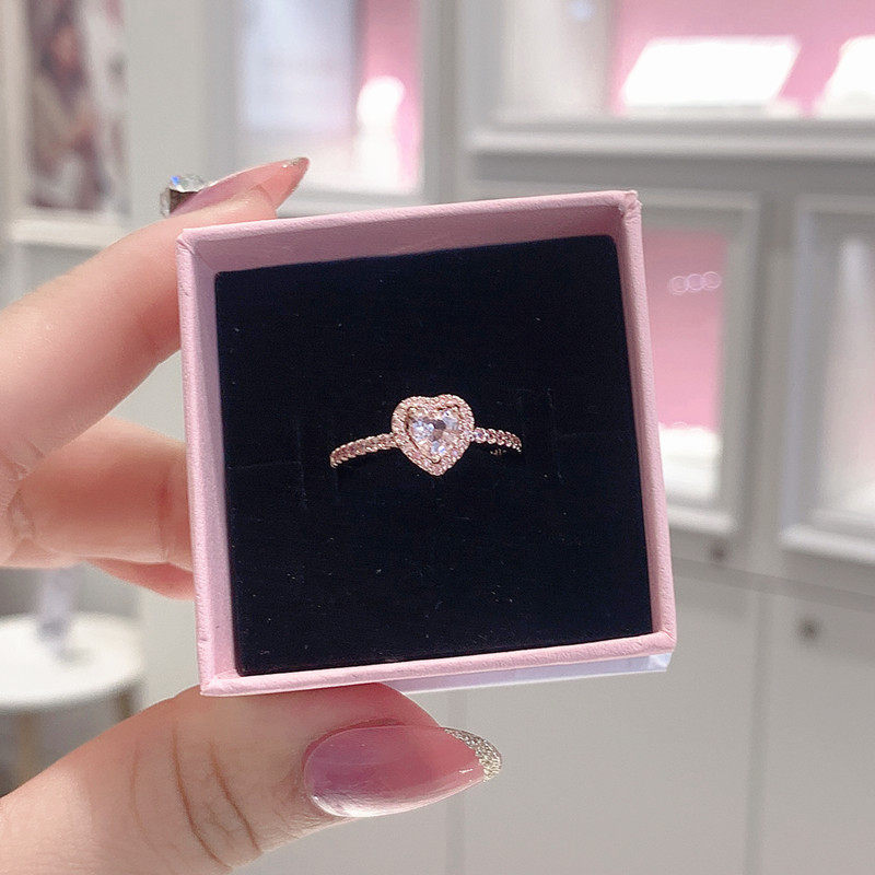 পান্ডোরা রোজ গোল্ড পিঙ্ক ক্রিস্টাল