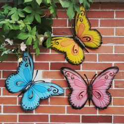 4 Outdoor Garden Decorations, Courtyard Iron Butterfly Hanging Ornaments, Kindergarten Wall Decorations, Balcony Outdoor Shading 4 Outdoor Garden Decorations, Courtyard Iron Butterfly Hanging Ornaments, Kindergarten Wall Decorations, Balcony Outdoor Shading