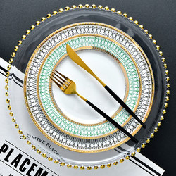 Light Luxury Western Steak Plate, High-End Ceramic Dinner Plate for Restaurant, Banquet Model Room Tableware, High-End Steak Plate, Flat Plate Light Luxury Western Steak Plate, High-End Ceramic Dinner Plate for Restaurant, Banquet Model Room Tableware, High-End Steak Plate, Flat Plate