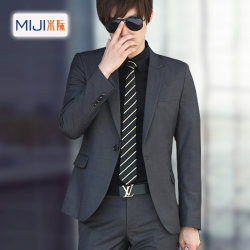 Suit Set Men's Jacket Korean Style Slim Fit Small Suit Business Casual Interview Formal Wear Gray Professional Wear Top Suit Set Men's Jacket Korean Style Slim Fit Small Suit Business Casual Interview Formal Wear Gray Professional Wear Top