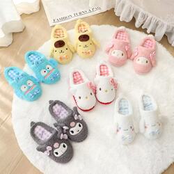 Baotou non-slip Japanese style indoor cartoon cotton slippers Baotou non-slip Japanese style indoor cartoon cotton slippers