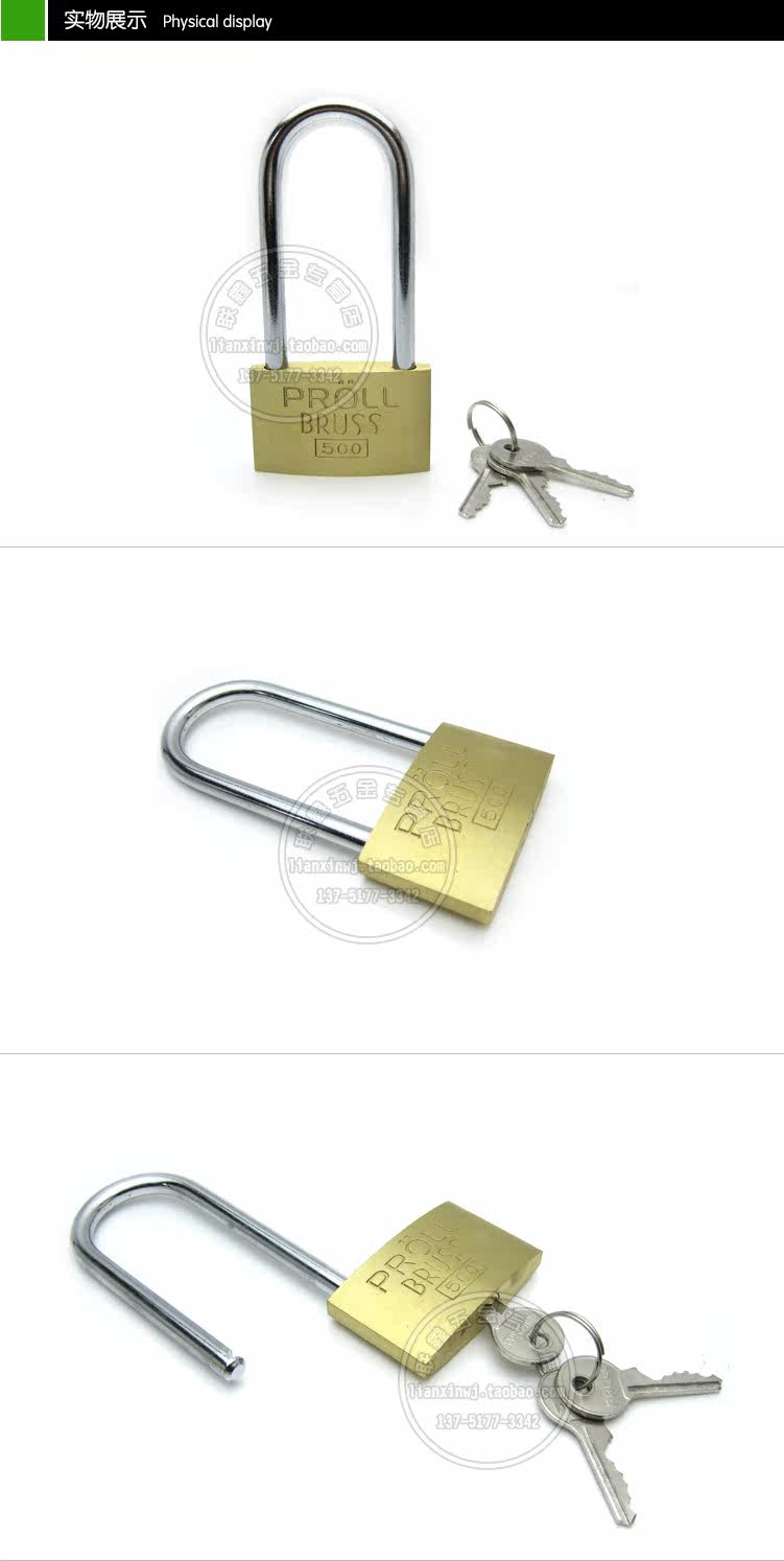 Купить Замок навесной Удлиненные медный замок Замок Замок Замок маркер ...