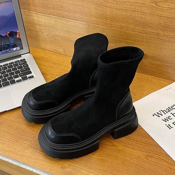 High-quality women's shoes fashion boots for women 2024 new Korean style thin boots square heel thick sole suede British style stretch boots
High-quality women's shoes fashion boots for women 2024 new Korean style thin boots square heel thick sole suede British style stretch boots