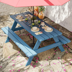 Outdoor Anti-Corrosion Wood Food Stall Barbecue Leisure Courtyard Homestay Open-Air Umbrella Table and Chair Set Outdoor Anti-Corrosion Wood Food Stall Barbecue Leisure Courtyard Homestay Open-Air Umbrella Table and Chair Set