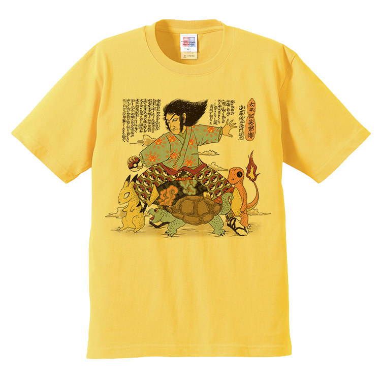 浮世絵風ポケモンTシャツ - Gildan - レトロな日本のアニメデザイン