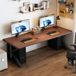 Solid Wood Large Board Double Computer Desk Home Desk Bedroom Couple E-Sports Room Two-Person Side Desk Workbench Solid Wood Large Board Double Computer Desk Home Desk Bedroom Couple E-Sports Room Two-Person Side Desk Workbench