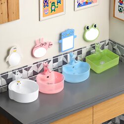 Children's Countertop Ceramic Colorful Washbasin Kindergarten Kids Wash Basin Cartoon Washstand Faucet Children's Countertop Ceramic Colorful Washbasin Kindergarten Kids Wash Basin Cartoon Washstand Faucet