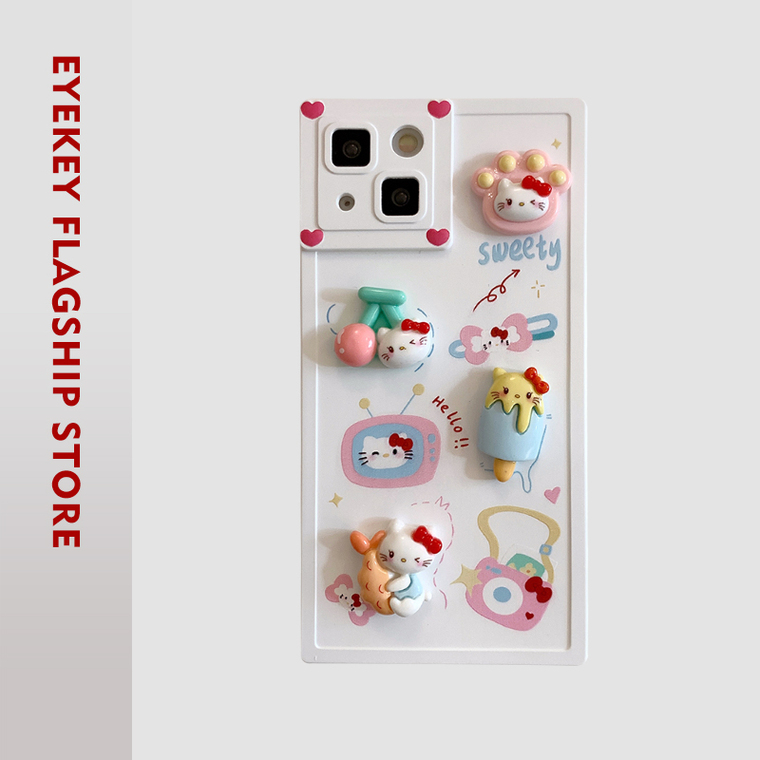 Cute HelloKitty 3DSoft Girls 15, 14, 13, 12, 11 iPhone Case