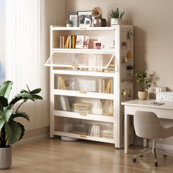 Sanmeng Steel Bookshelf Floor-Standing Storage Rack Dust-Proof Bookcase Children's Home Integrated Wall-Mounted Pegboard Storage Cabinet Sanmeng Steel Bookshelf Floor-Standing Storage Rack Dust-Proof Bookcase Children's Home Integrated Wall-Mounted Pegboard Storage Cabinet